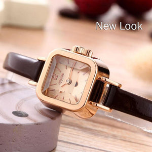 Planet Gates Women's Watch Japan Quartz Hours Fine Fashion Dress Bracelet Leather Lovely Mini Candy Square Cute Girl Gift Julius