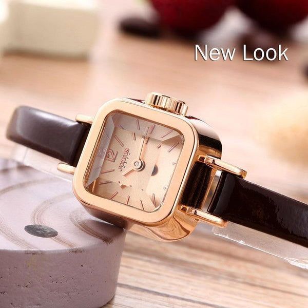Planet Gates Women's Watch Japan Quartz Hours Fine Fashion Dress Bracelet Leather Lovely Mini Candy Square Cute Girl Gift Julius