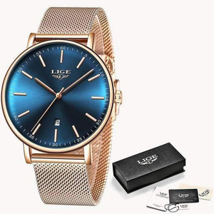 Planet Gates Women's Watch  Top Brand Luxury Women Fashion Casual All Steel Ultra-Thin Mesh Belt Quartz Clock Relogio Feminino+Box