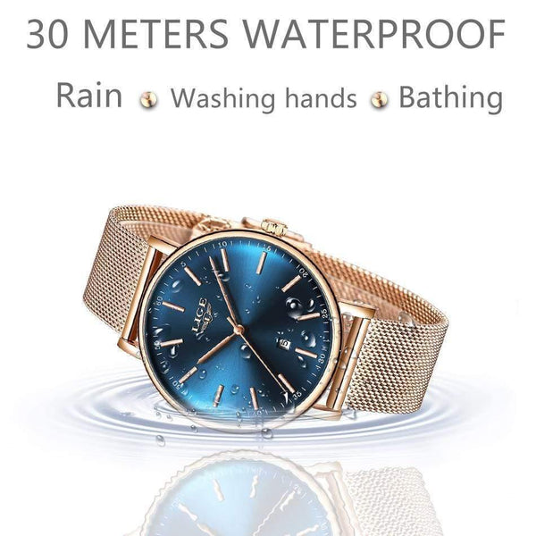 Planet Gates Women's Watch  Top Brand Luxury Women Fashion Casual All Steel Ultra-Thin Mesh Belt Quartz Clock Relogio Feminino+Box