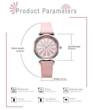 Planet Gates Women's Watches Luxury Ladies Watch Leather Watches For Women Fashion Bayan Kol Saati Diamond Reloj Mujer