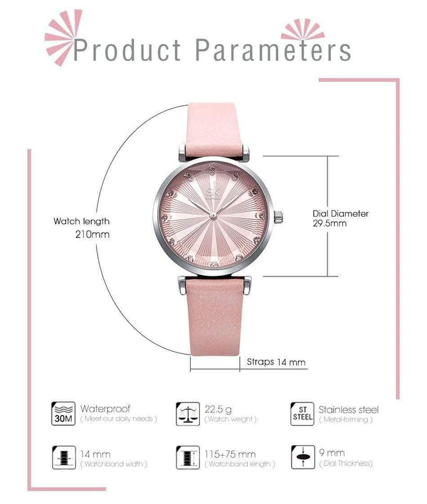 Planet Gates Women's Watches Luxury Ladies Watch Leather Watches For Women Fashion Bayan Kol Saati Diamond Reloj Mujer