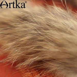 Planet Gates Women's Winter Parkas Raccoon Fur Hooded Winter Jacket For Women Lantern Sleeve Thick Warm Long Coat With Belt MA10152D