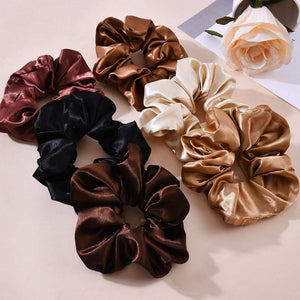 Women Satin Silk Hair Tie Elastic Scrunchies Ponytail Holder Hair Rope Rings New Christmas Hair Accessories