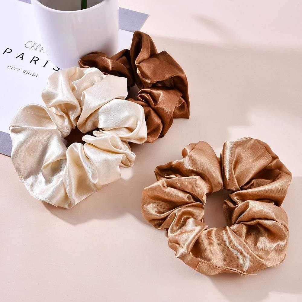 Women Satin Silk Hair Tie Elastic Scrunchies Ponytail Holder Hair Rope Rings New Christmas Hair Accessories