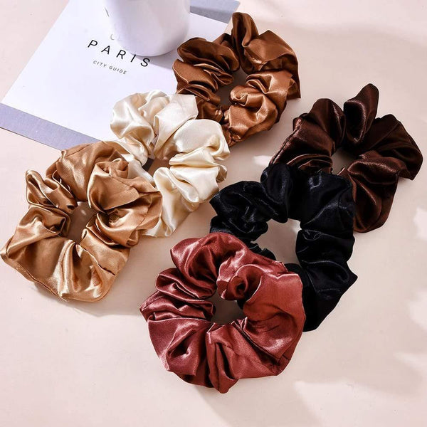 Women Satin Silk Hair Tie Elastic Scrunchies Ponytail Holder Hair Rope Rings New Christmas Hair Accessories
