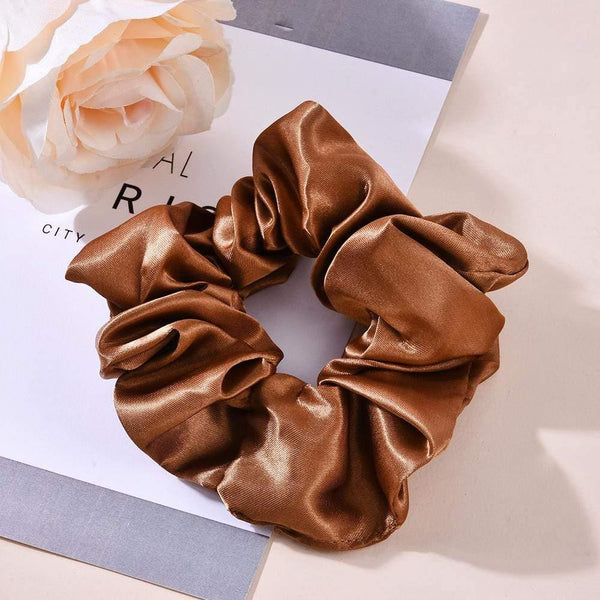 Women Satin Silk Hair Tie Elastic Scrunchies Ponytail Holder Hair Rope Rings New Christmas Hair Accessories