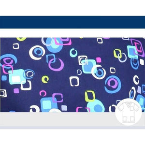 Planet Gates Women Scrub Top / S Hospital Clothing Man Woman Medical Scrub Top V Neck Printing Color Pet Doctors Operation Top Uniforms Top and Pant 2pcs