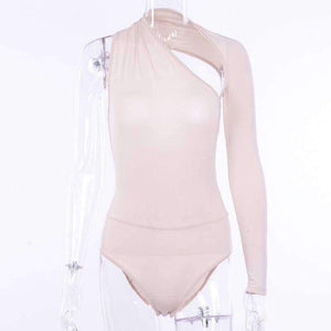 Planet Gates Women Sexy Bodysuits 2018 Autumn Winter Fashion Female Playsuits Backless Off Shoulder Asymmetry Club Jumpsuits For Women