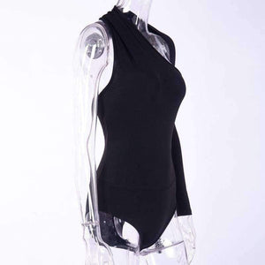 Planet Gates Women Sexy Bodysuits 2018 Autumn Winter Fashion Female Playsuits Backless Off Shoulder Asymmetry Club Jumpsuits For Women