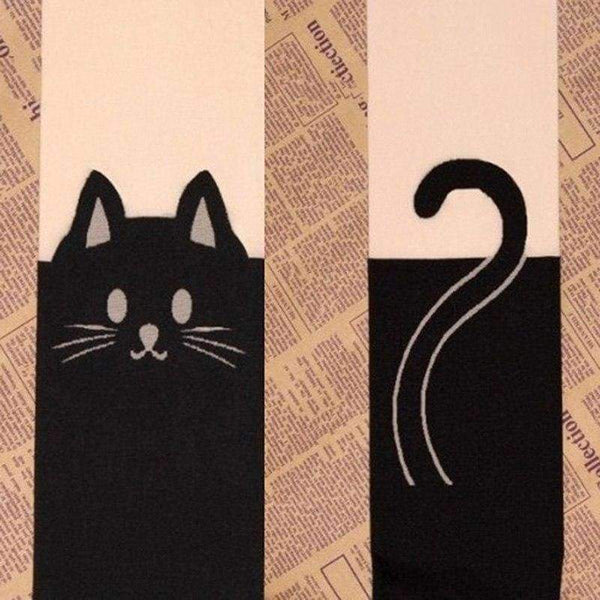 Planet Gates Women Sexy Cat Tail Velvet Knee High Socks Hosiery Tattoo Stockings popsocket stockings