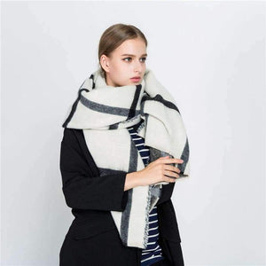 Planet Gates Women Shawls Stoles Winter Warm Scarf Luxury Brand Soft Fashion Thicken Plaid Wraps Wool Cashmere Scarves for Women