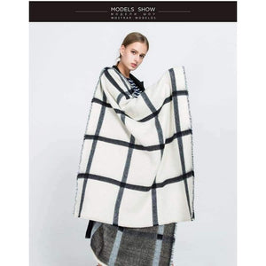 Planet Gates Women Shawls Stoles Winter Warm Scarf Luxury Brand Soft Fashion Thicken Plaid Wraps Wool Cashmere Scarves for Women