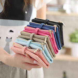 Planet Gates Women Short Purses Vintage PU Leather Lady Snap Fastener Short Clutch Wallet Small Matte Women Wallet Female Purse