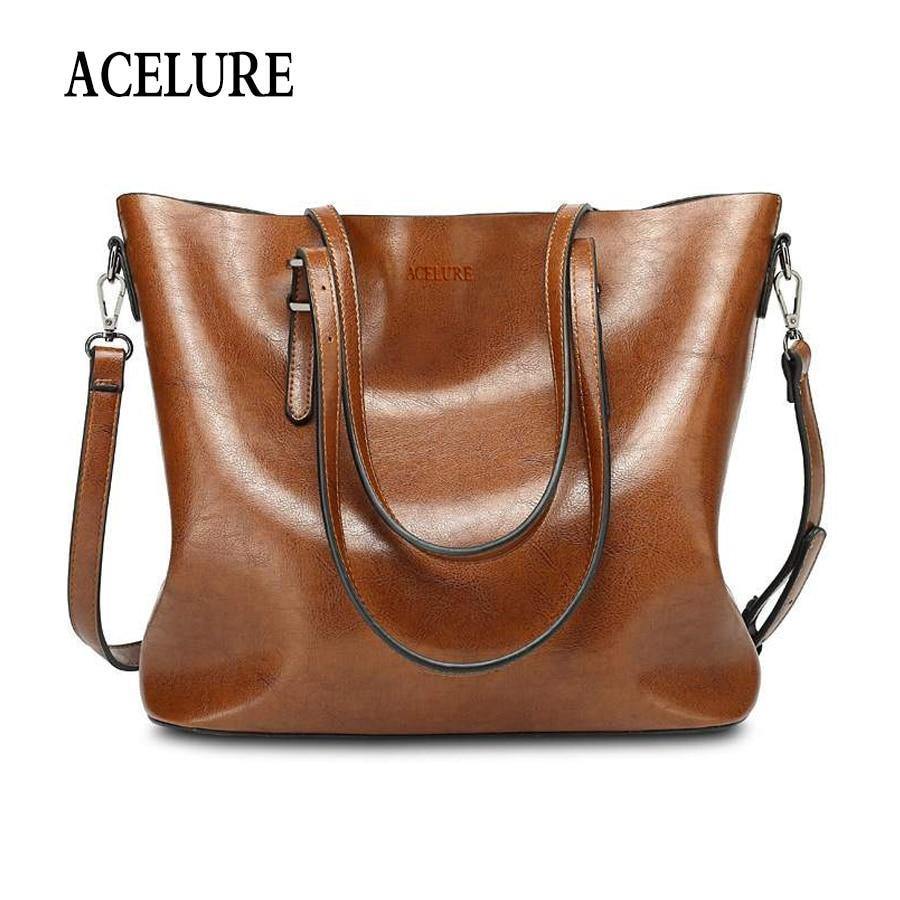 Planet Gates Women Shoulder Bag Fashion Women Handbags Oil Wax Leather Large Capacity Tote Bag Casual Pu Leather women Messenger bag