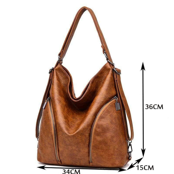 Women Shoulder Bag Fashion Women Handbags Retro Leather Large Capacity Tote Bag Casual