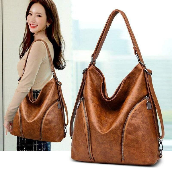 Women Shoulder Bag Fashion Women Handbags Retro Leather Large Capacity Tote Bag Casual