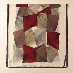 Planet Gates Women Silk Scarf Geometric Large Shawl Soft Blanket Wrap Fashion Luxury Print Foulard