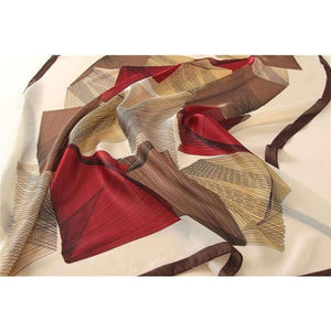 Planet Gates Women Silk Scarf Geometric Large Shawl Soft Blanket Wrap Fashion Luxury Print Foulard