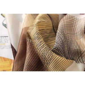 Planet Gates Women Silk Scarf Geometric Large Shawl Soft Blanket Wrap Fashion Luxury Print Foulard