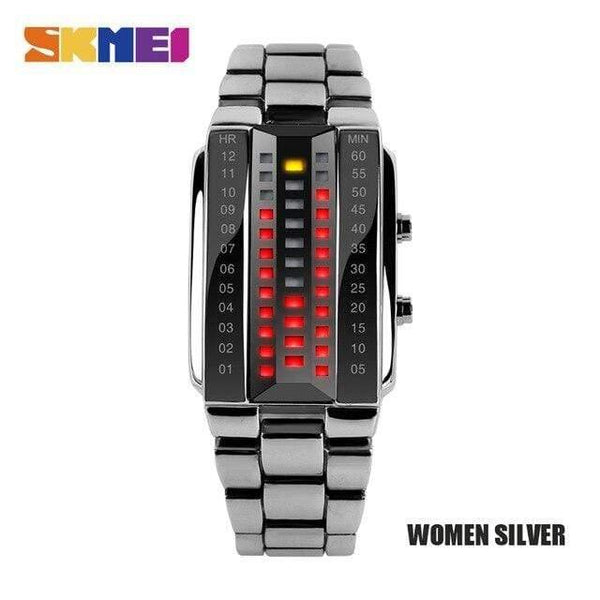 Planet Gates Women Silver Lovers Sport Digital Watch Fashion Couple Clock Watches Top Brand Luxury Alloy Strap Man Woman reloj hombre 1013