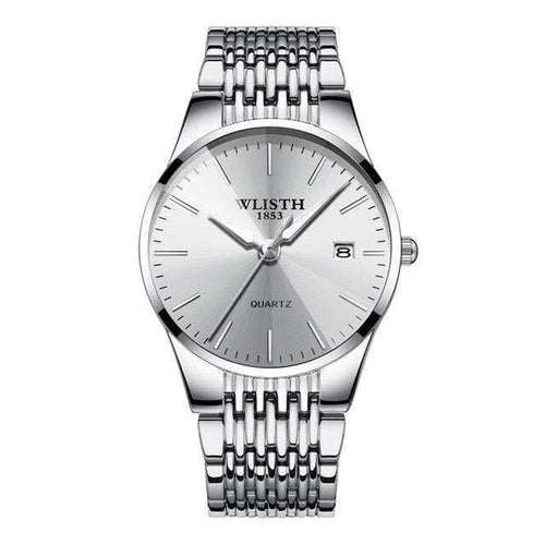 Planet Gates Women Silver White Watch Simple Business Women's Watches Waterproof Men Watch Black Ultra-Thin Lover Clock sevgili saati montre