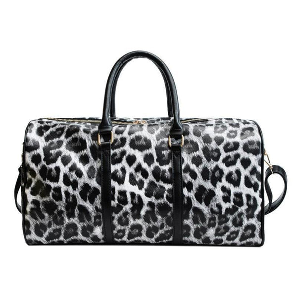 Planet Gates Women Sling Shoulder Handbag Large Capacity Leopard Crossbody Travel Bags PU Leather Weekend Duffel Messenger Bag Bolsas