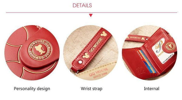 Planet Gates Women small wallet cartoon mickey cute coin purse hasp card holder womens wallets and purses female wallets famous brand