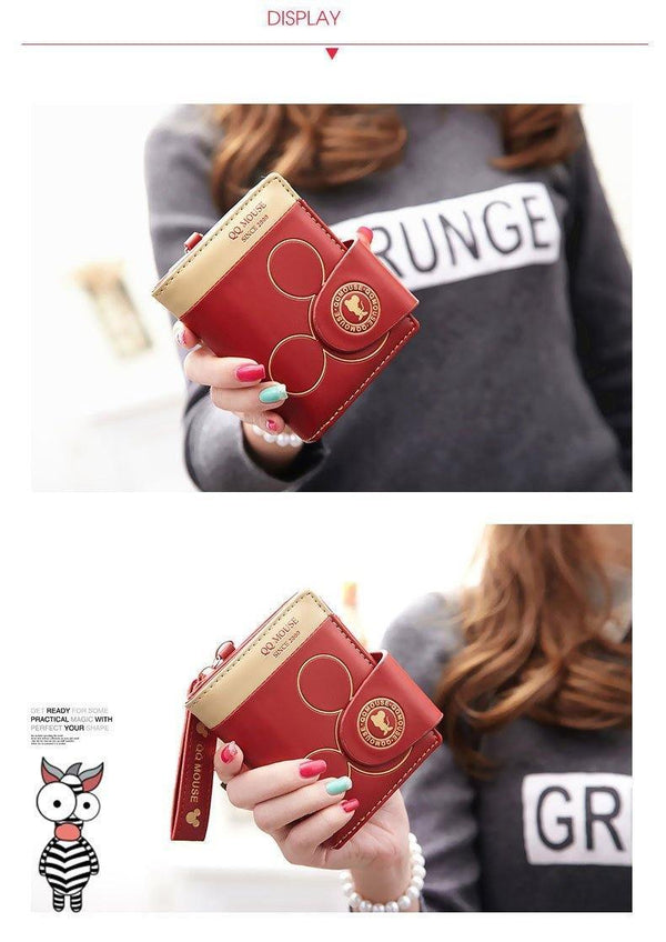 Planet Gates Women small wallet cartoon mickey cute coin purse hasp card holder womens wallets and purses female wallets famous brand