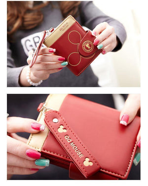 Planet Gates Women small wallet cartoon mickey cute coin purse hasp card holder womens wallets and purses female wallets famous brand