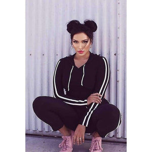 Planet Gates Women Sport Suit Top and Pants Fitness Casua Set Long Sleeves Sports Colthing Pants Workout Leggings Sexy Sweatsuit