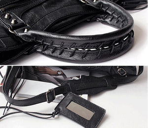 Planet Gates Women Stylish Motorcycle Handbags Ladies European Style Classic Chic Soft Travel Crossbody Tote Bags