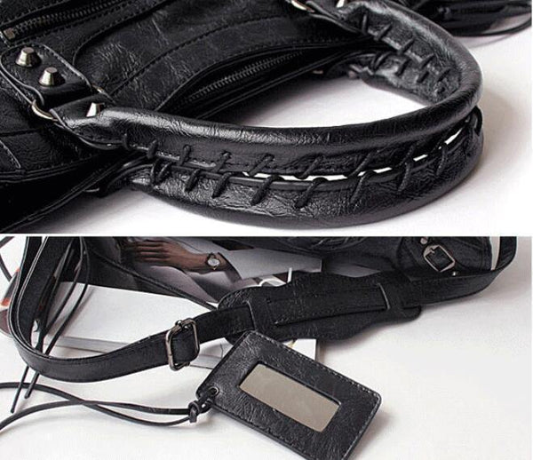 Planet Gates Women Stylish Motorcycle Handbags Ladies European Style Classic Chic Soft Travel Crossbody Tote Bags