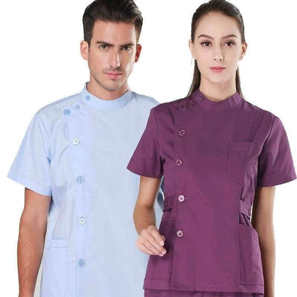 Planet Gates Women Suits 1 / S Women and Men Medical Wear Summer Doctor Sets Scrub Nurse Uniforms Hospital Clothing Lab Workwear Top and Pant Cheap Suits
