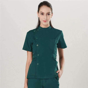 Planet Gates Women Suits 1 / S Women and Men Medical Wear Summer Doctor Sets Scrub Nurse Uniforms Hospital Clothing Lab Workwear Top and Pant Cheap Suits