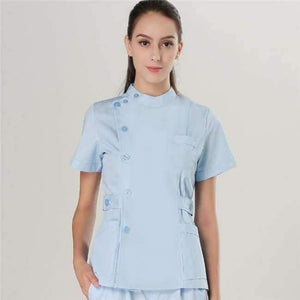Planet Gates Women Suits 1 / S Women and Men Medical Wear Summer Doctor Sets Scrub Nurse Uniforms Hospital Clothing Lab Workwear Top and Pant Cheap Suits