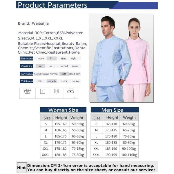 Planet Gates Women Suits 1 / S Women and Men Medical Wear Summer Doctor Sets Scrub Nurse Uniforms Hospital Clothing Lab Workwear Top and Pant Cheap Suits