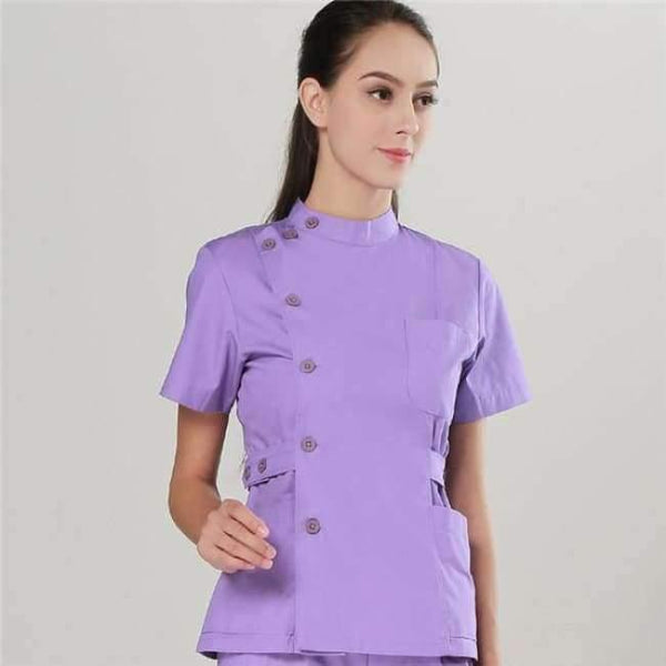 Planet Gates Women Suits 6 / S Women and Men Medical Wear Summer Doctor Sets Scrub Nurse Uniforms Hospital Clothing Lab Workwear Top and Pant Cheap Suits