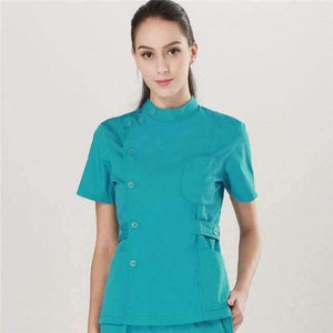 Planet Gates Women Suits 7 / S Women and Men Medical Wear Summer Doctor Sets Scrub Nurse Uniforms Hospital Clothing Lab Workwear Top and Pant Cheap Suits