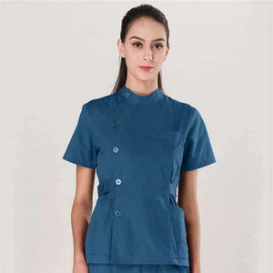 Planet Gates Women Suits 8 / S Women and Men Medical Wear Summer Doctor Sets Scrub Nurse Uniforms Hospital Clothing Lab Workwear Top and Pant Cheap Suits