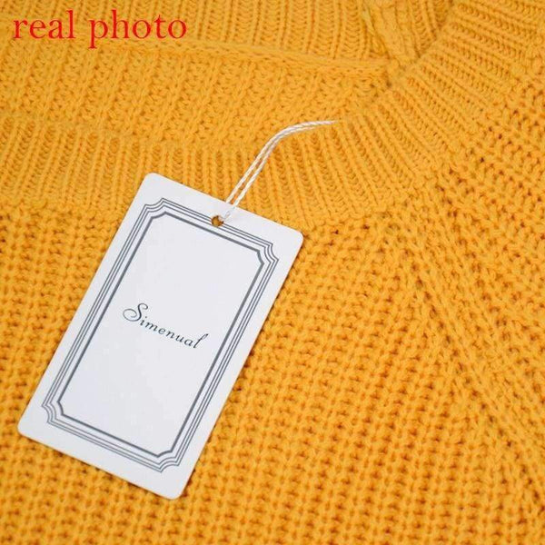 Planet Gates Women sweaters and pullovers korean style long sleeve casual crop sweater slim solid knitted jumpers sweter mujer