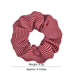 Women Vintage Hair Scrunchie Dot Plaid Hair Rope Girls Elastic Hair Band Ponytail Holder Striped Rubber Band Hair Accessories