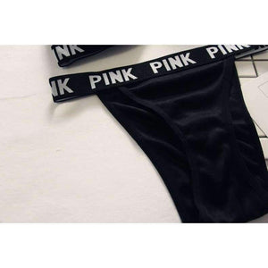 Planet Gates Women vs Lounge Underwear Fitness Wireless Loungewear Lingerie Bra Set Black and White Bras Sets