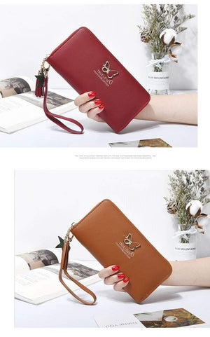 Planet Gates Women Wallet Butterfly Hollowed Best Wallet Female Case Phone Pocket Pouch Handbag Women's Purse Carteira Femme