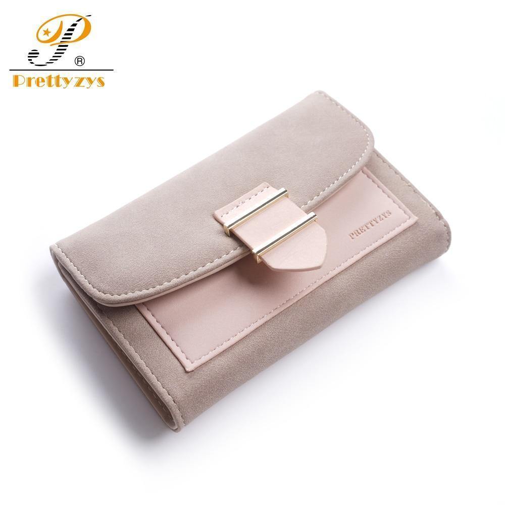 Planet Gates Women Wallet Female Middle Scrub PursesLeather Portefeuille Femme Carteira Feminina Patchwork  Card Holder Short Cartera Mujer