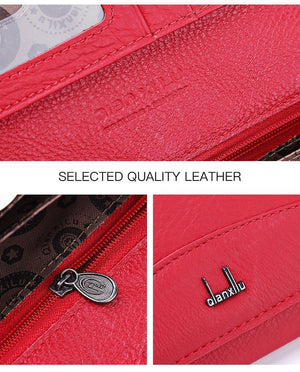 Planet Gates Women Wallet Genuine Leather High Quality Coin Purse Female Cowhide
