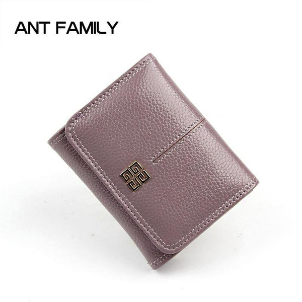Planet Gates Women Wallet Genuine Leather Short Card Holder Coin Purse Ladies Leather Wallets Mini Small Wallet High Quality Fashion Wallet