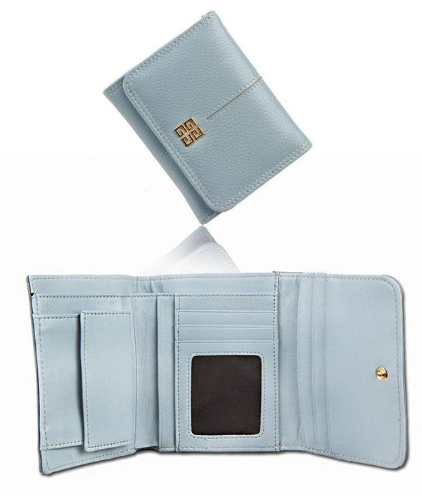 Planet Gates Women Wallet Genuine Leather Short Card Holder Coin Purse Ladies Leather Wallets Mini Small Wallet High Quality Fashion Wallet