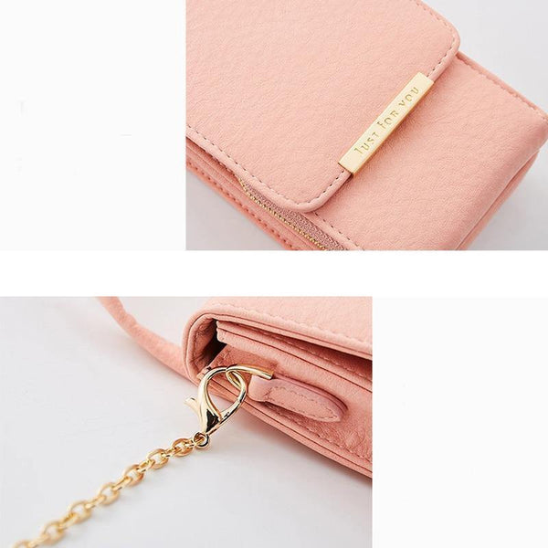 Planet Gates Women Wallet High Quality Leather Card Holder Female Shoulder Money Phone Purses Fashion Chain Small Purse Bags