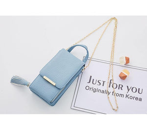 Planet Gates Women Wallet High Quality Leather Card Holder Female Shoulder Money Phone Purses Fashion Chain Small Purse Bags